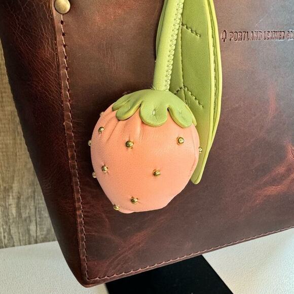 Pink Strawberry Keychain Purse Charm Key Chain  NEW FAST SHIP - Picture 3 of 4